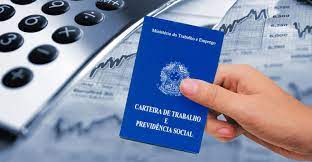 Mão de uma Pessoa segurando uma Carteira de Trabalho e Previdência Social